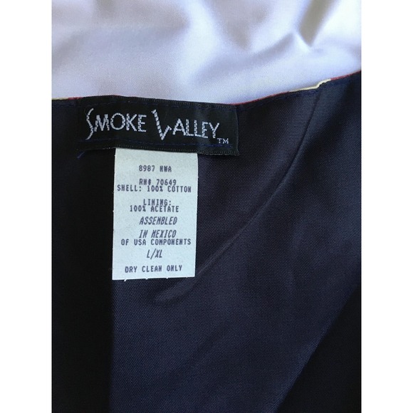 Smoke Valley Vest Womens L/XL Blue USA Flag Stars Stripes Patriotic‎ Americana - Picture 6 of 10